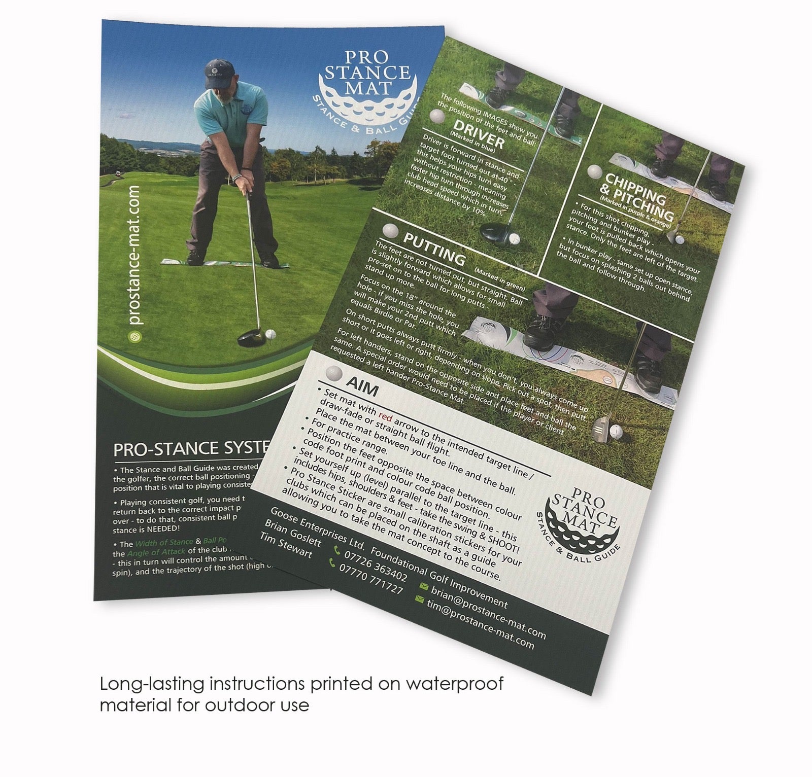 Pro Stance Mat II – Golf Training Aid for Stance & Ball Position (All Levels)