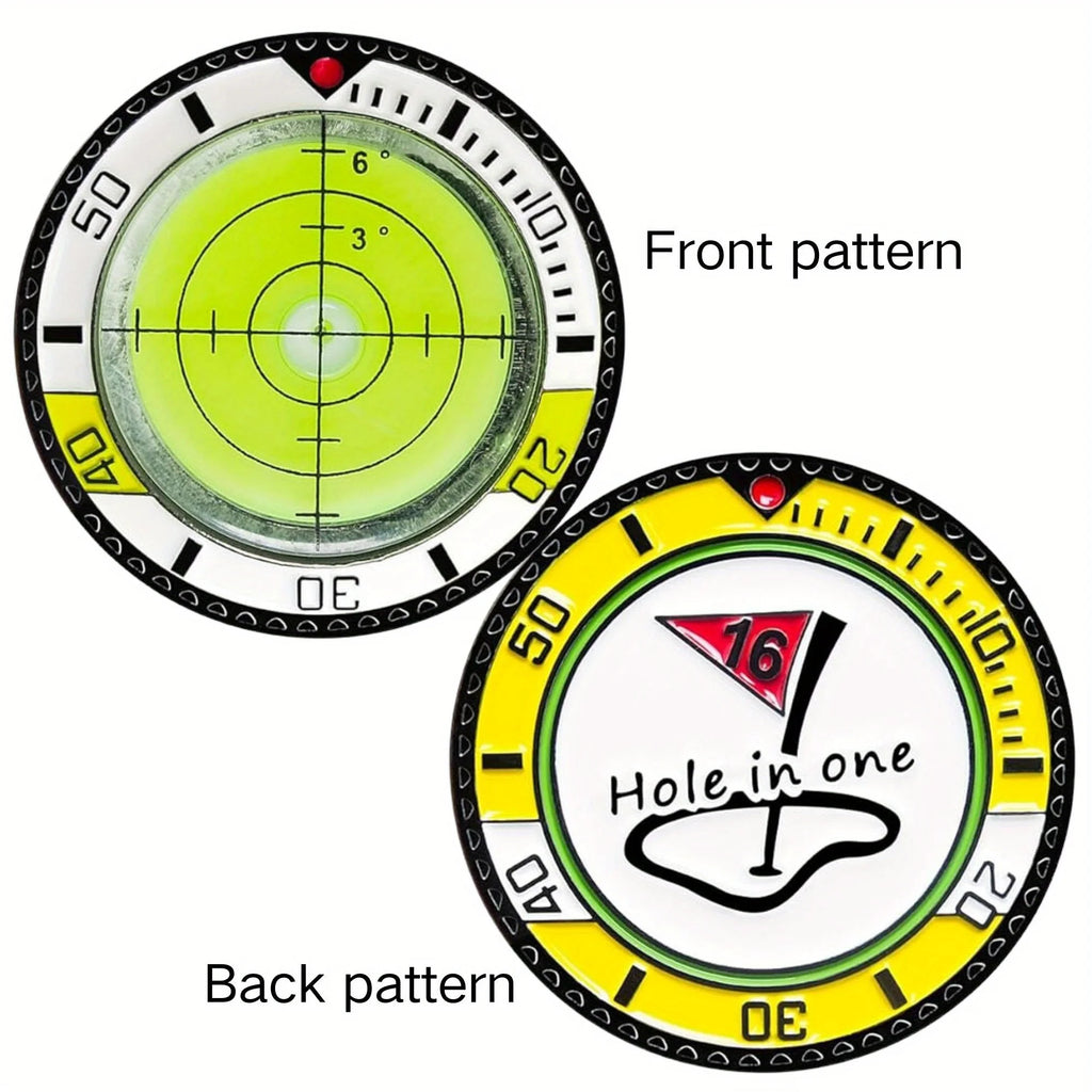 Golf Green Reading Ball Marker with Slope Aid