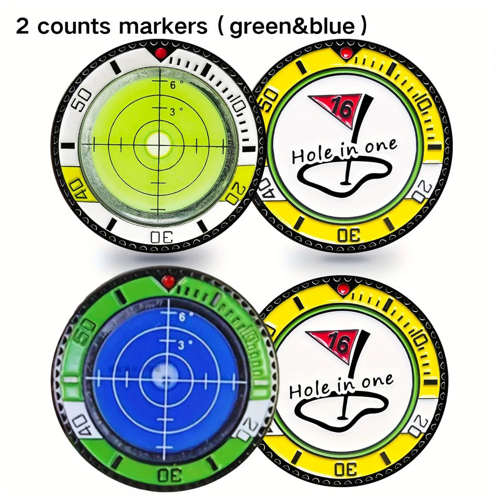 Golf Green Reading Ball Marker with Slope Aid
