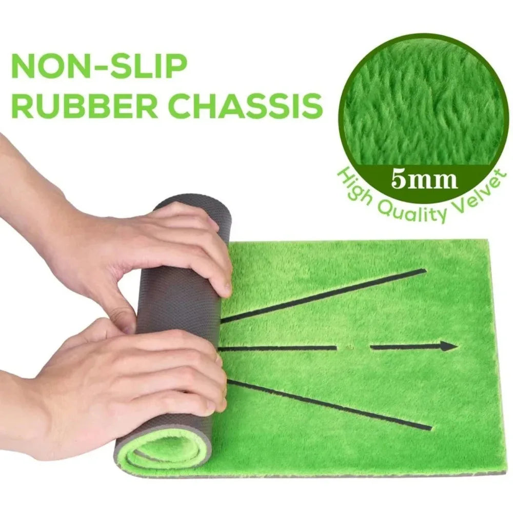 Golf Swing Practice Mat with Trajectory Markings