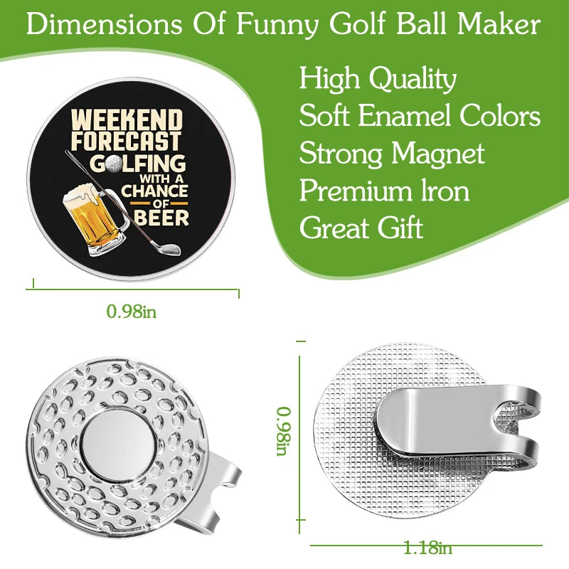 Novelty Magnetic Golf Hat Clip & Ball Marker