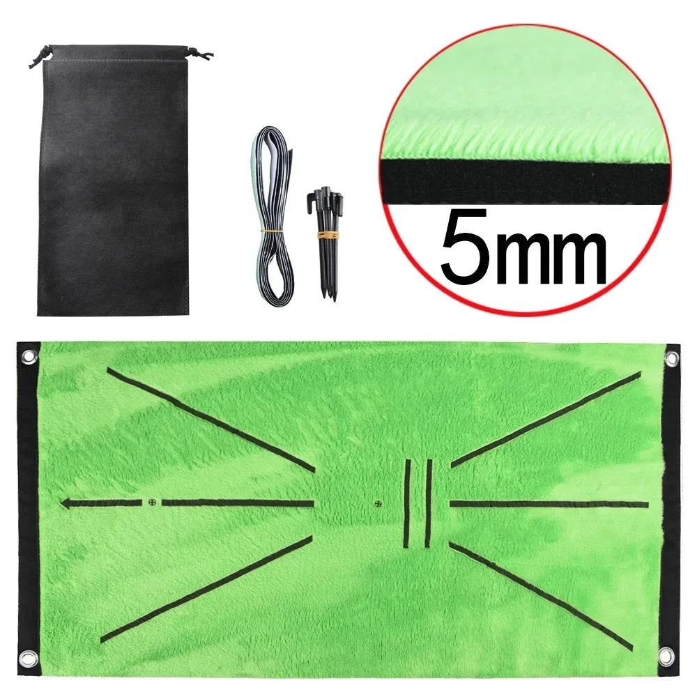 Golf Swing Practice Mat with Trajectory Markings