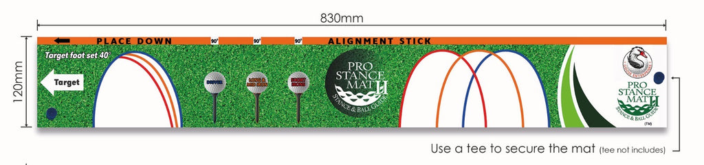 Pro Stance Mat II – Golf Training Aid for Stance & Ball Position (All Levels)